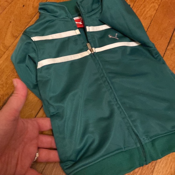 Puma Track Jacket- Green 24mo - Picture 6 of 8